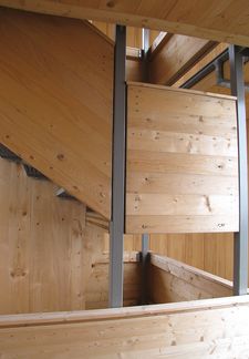 Buchkopfturm: joinery of the cross laminated timber elements